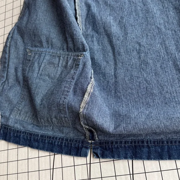 Vintage BLASSPORT Denim Hooded Jacket | 1990s Zip-Front Utility Jean Jacket - Picture 10 of 11